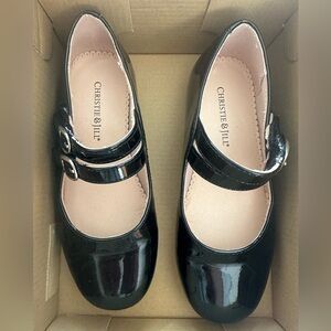 Christie & Jill Black Kids Dress Shoes